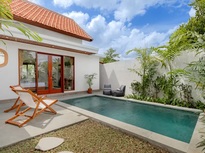Pool and bedroom doors